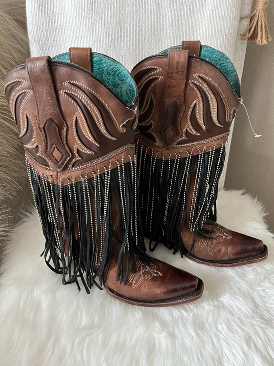 Corral Shoes - Corral Brown and Tan Leather Western Lace-Up Boots
